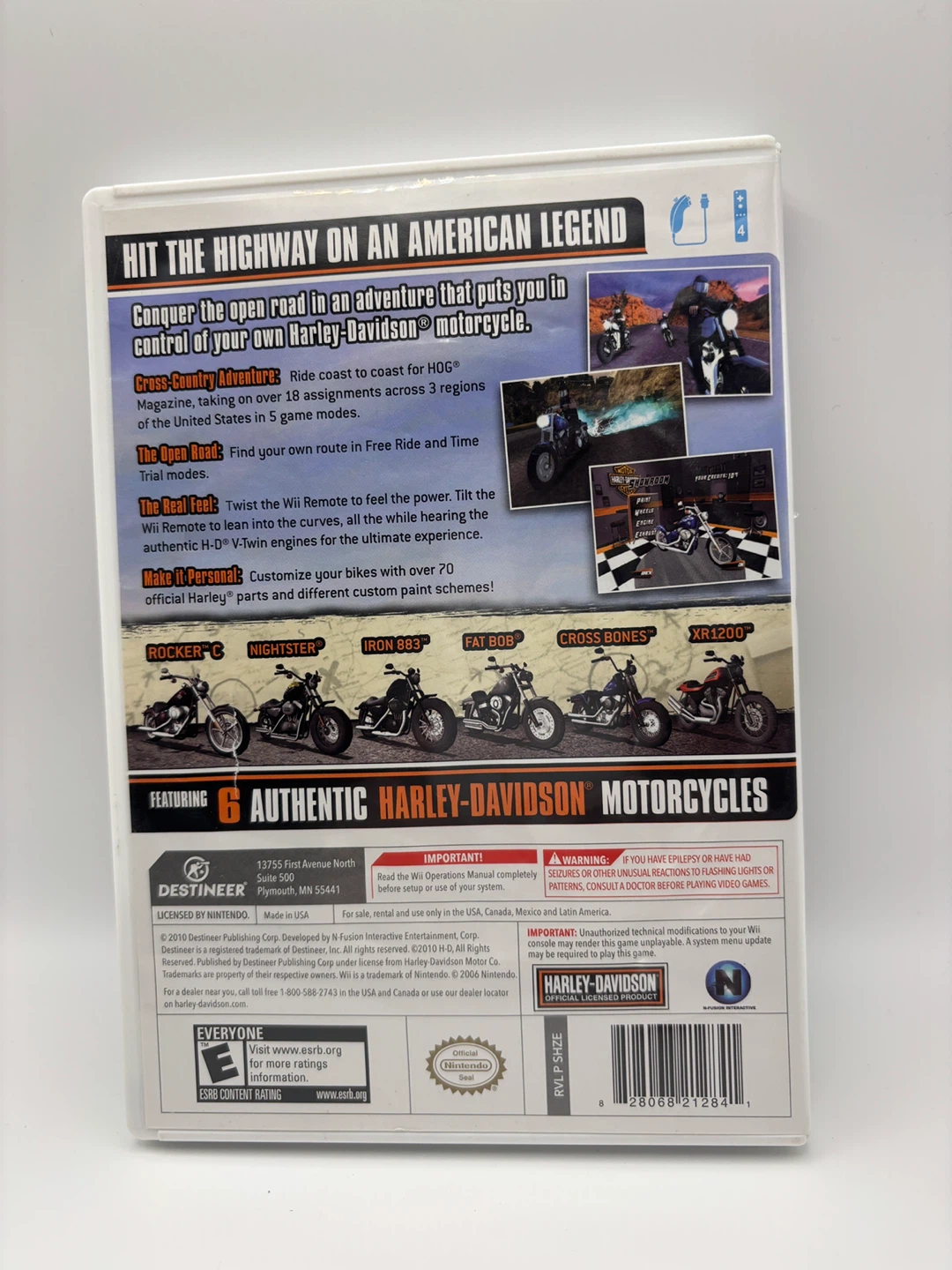 Wii Motor Harley-Davidson Road Trip Cycles Video Game - photo 3