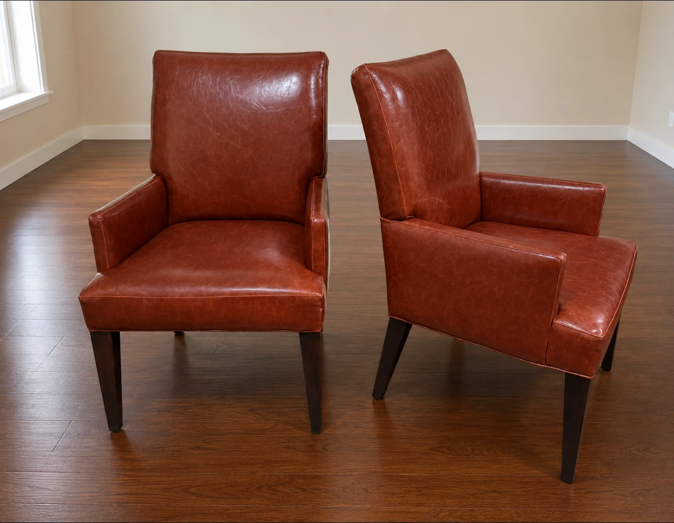 LEE Industries Leather Armchairs (Set of 2)