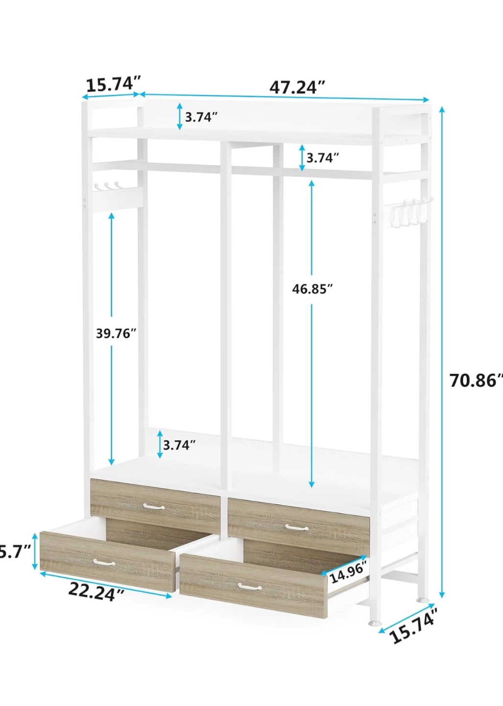 Freestanding closet organizer