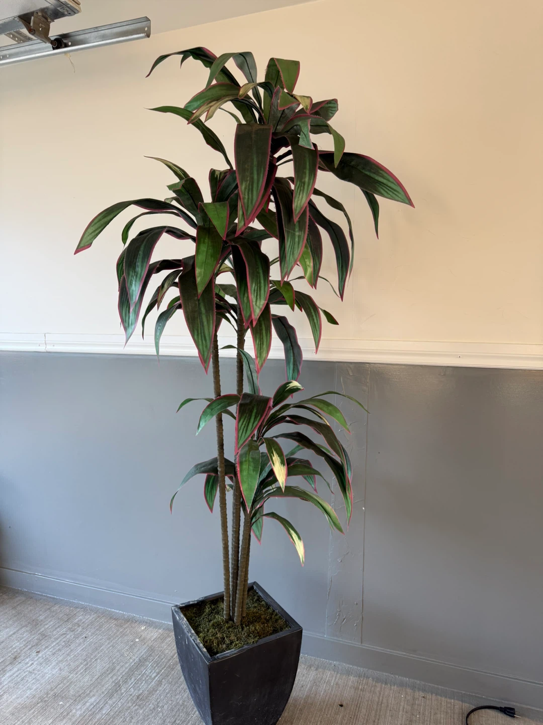 Tall Faux Plant in Black Pot