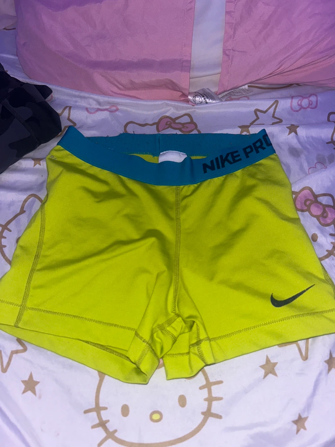 Nike Pro Women's Volt Green Running Shorts