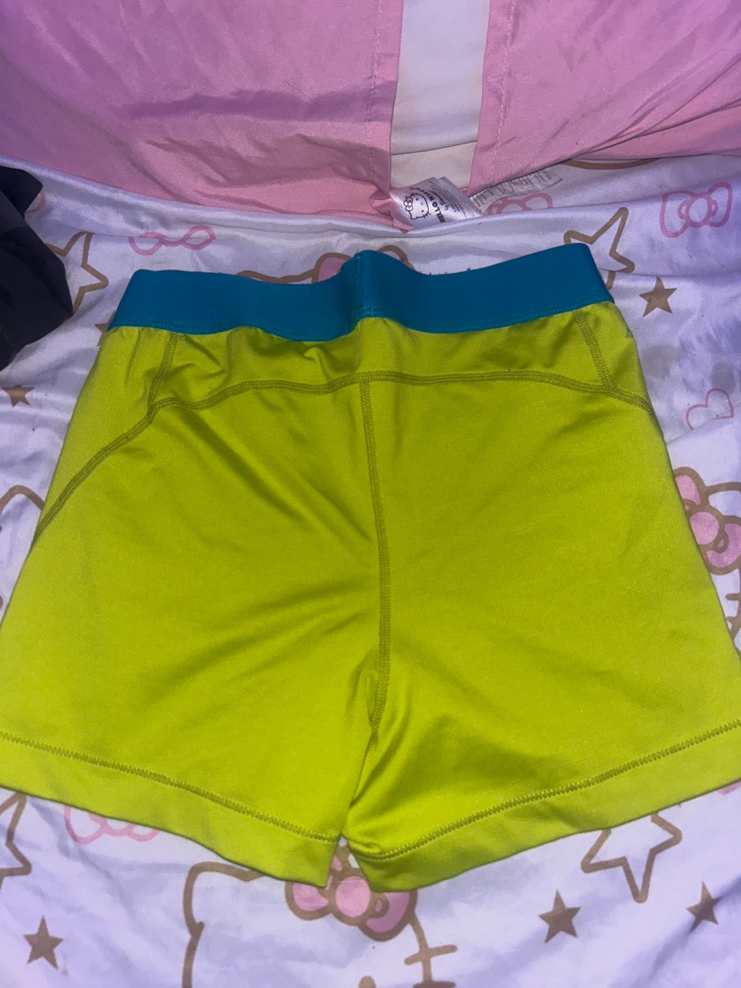 Nike Pro Women's Volt Green Running Shorts - photo 2