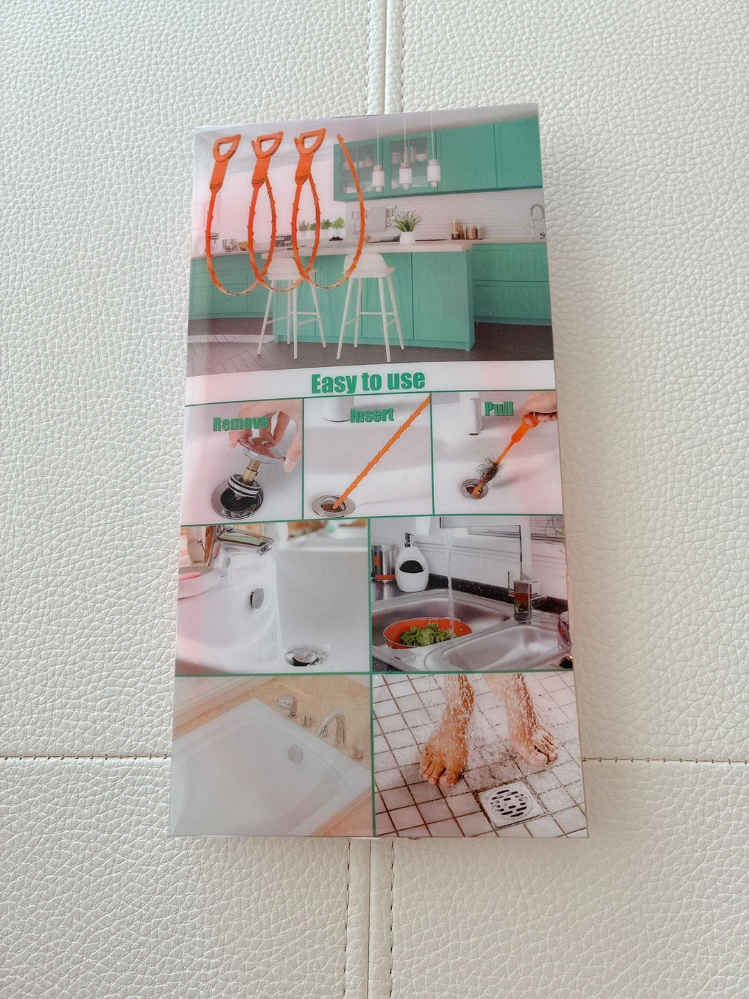 LUTICO 3 Pack 20 Inch Orange Plastic Drain Clog Removers - photo 2