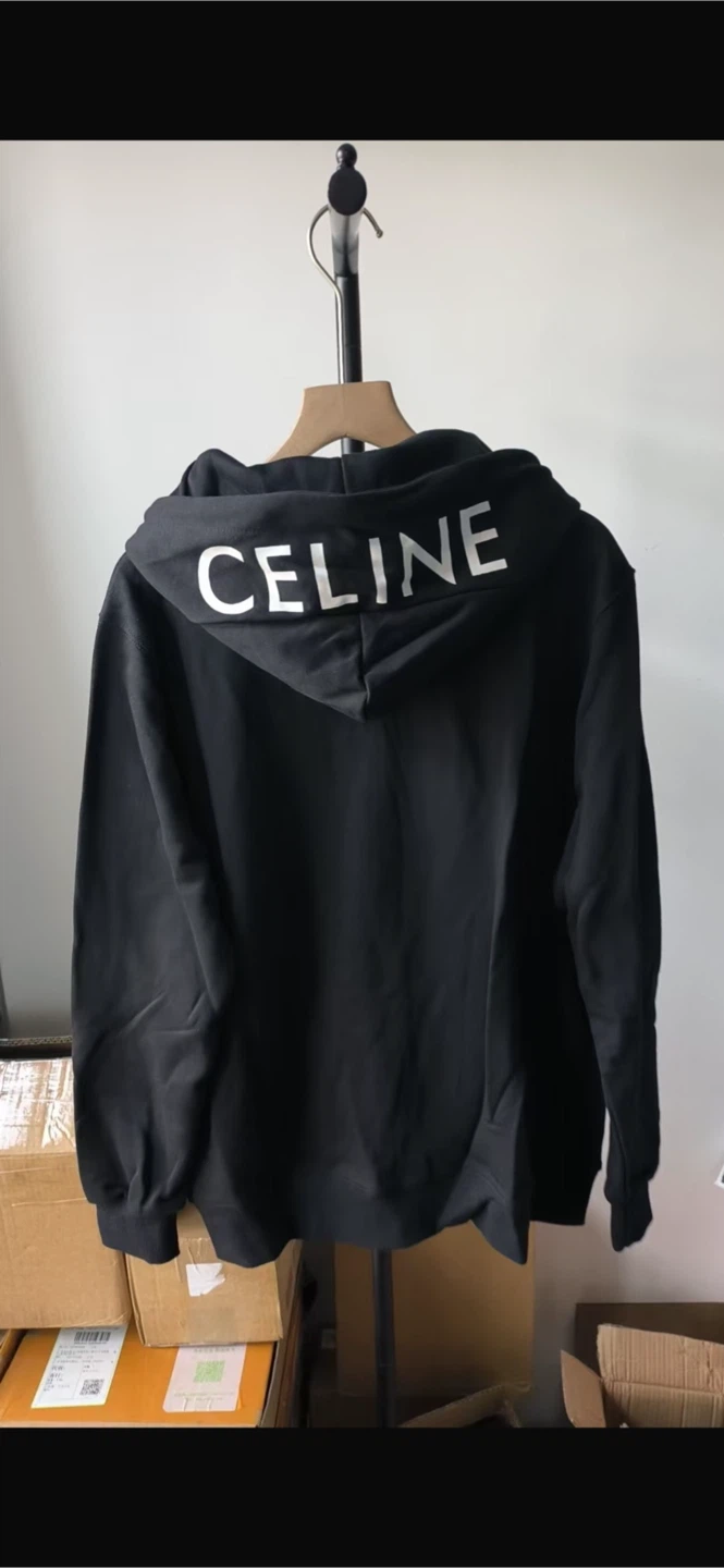 CELINE Black Zip-Up Hoodie - photo 2