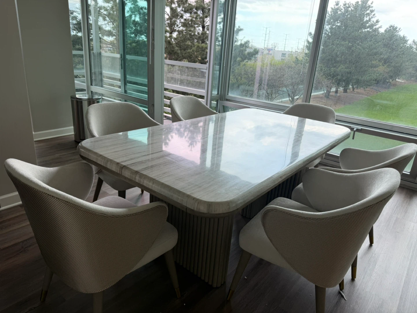 Marble Dining Table with 6 Chairs - photo 2