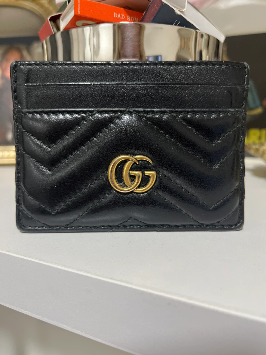 Gucci Marmont Black Leather Card Holder