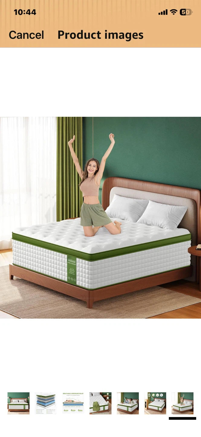 Firm King Size Mattress, 14 Inch Cooling Gel Hybrid Mattresses - photo 4