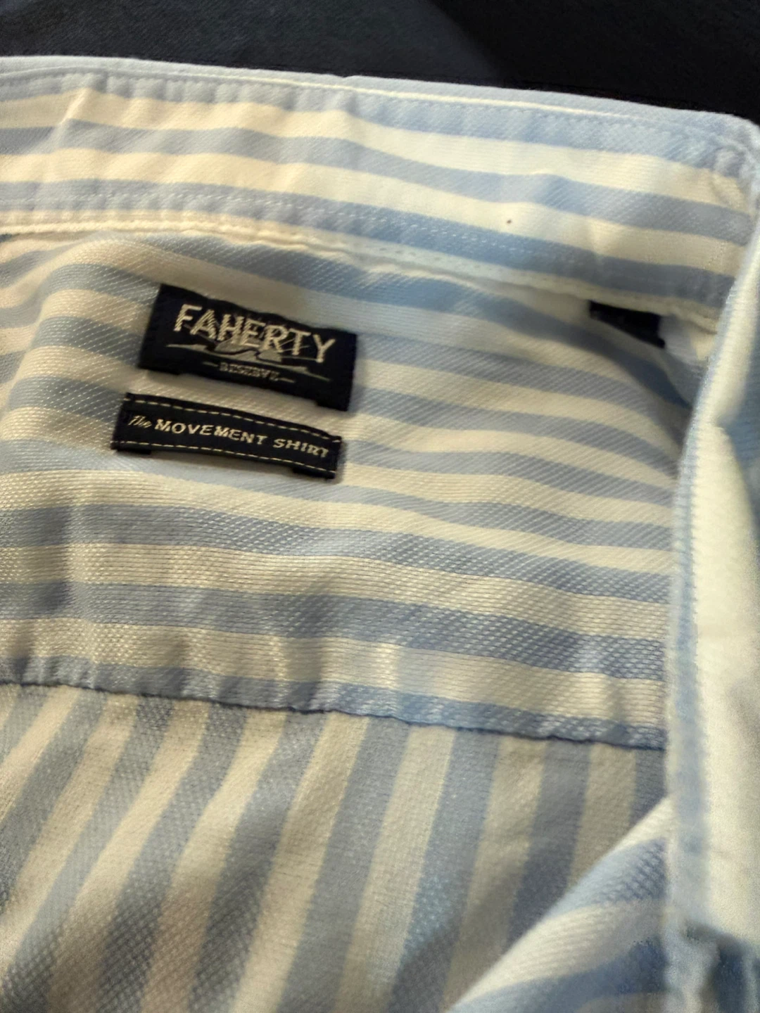 Faherty Movement Monterey Cape Stripe Shirt Blue Size L - photo 4