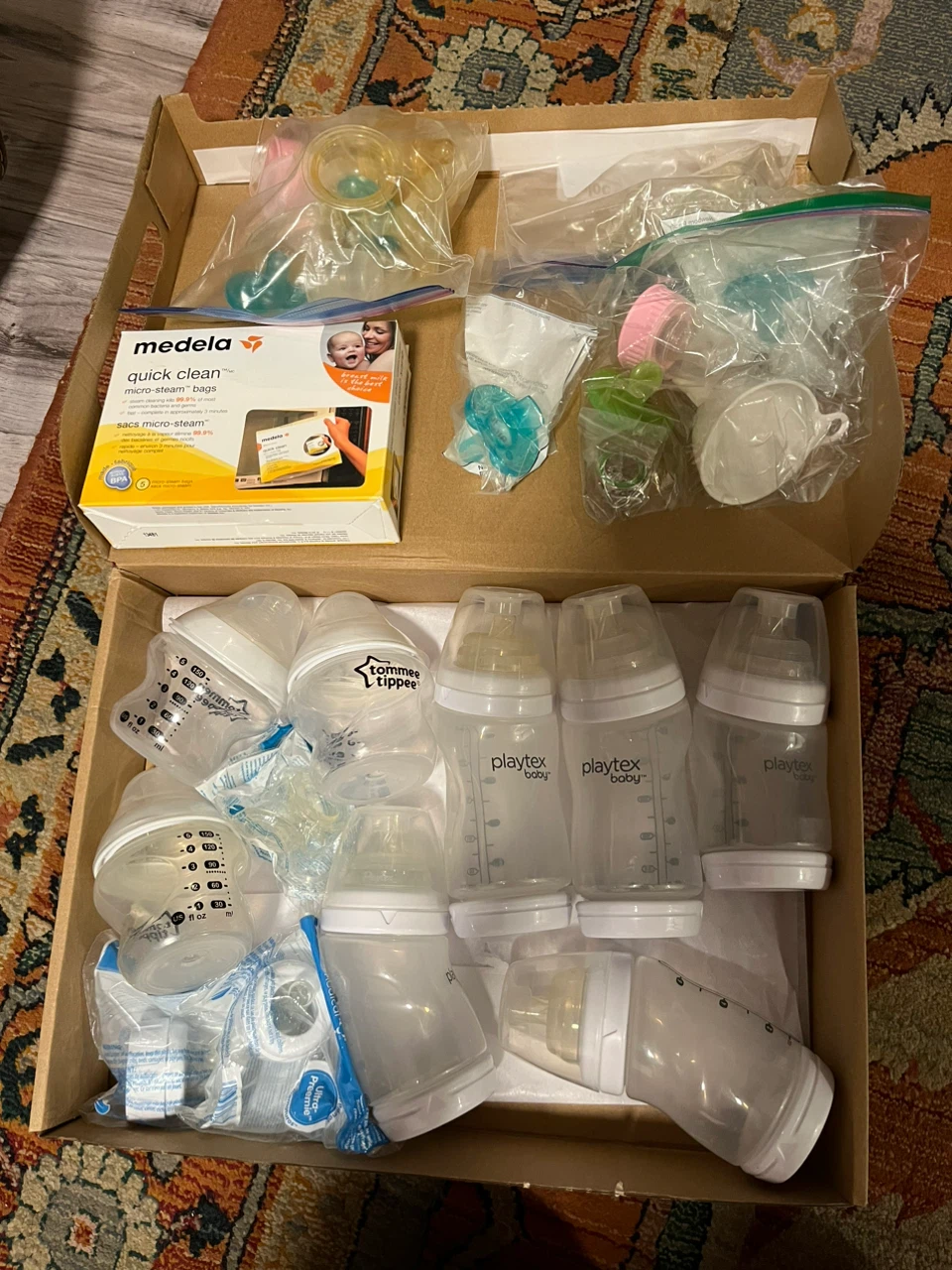Medela, Tommee Tippee, and Playtex Baby Bottle Lot