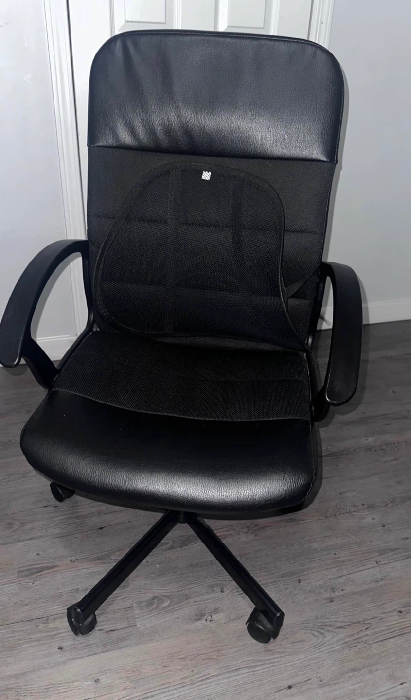 Black Office Chair with Lumbar Support