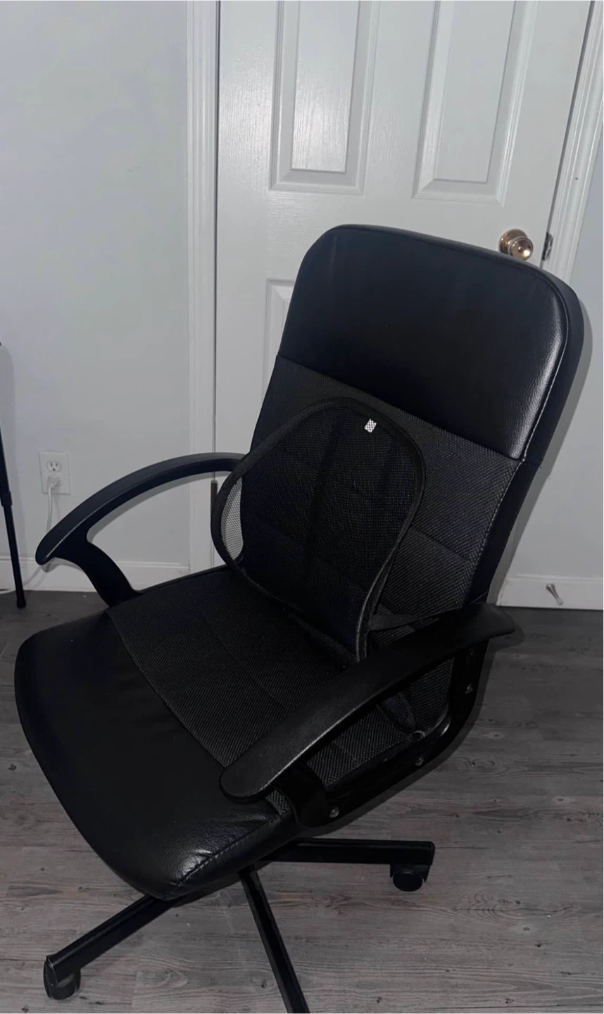 Black Office Chair with Lumbar Support - photo 2