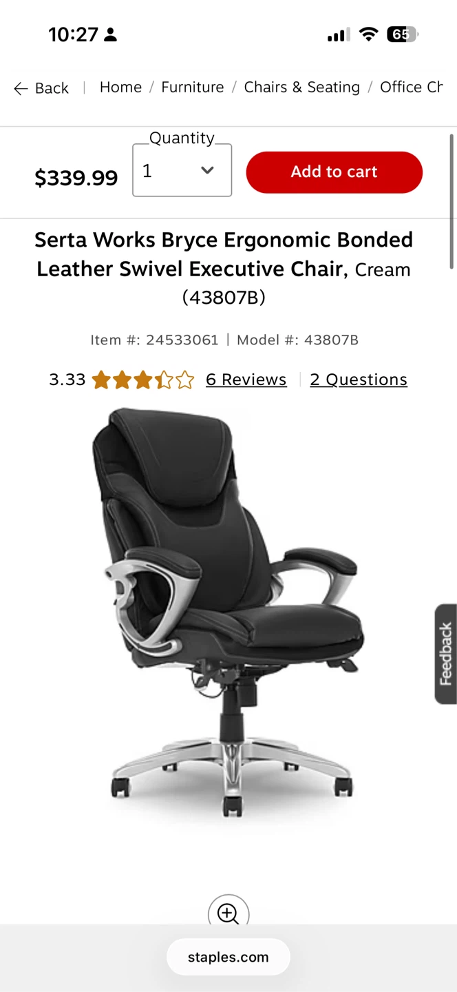 Serta Works Bryce Ergonomic Executive Chair - photo 2
