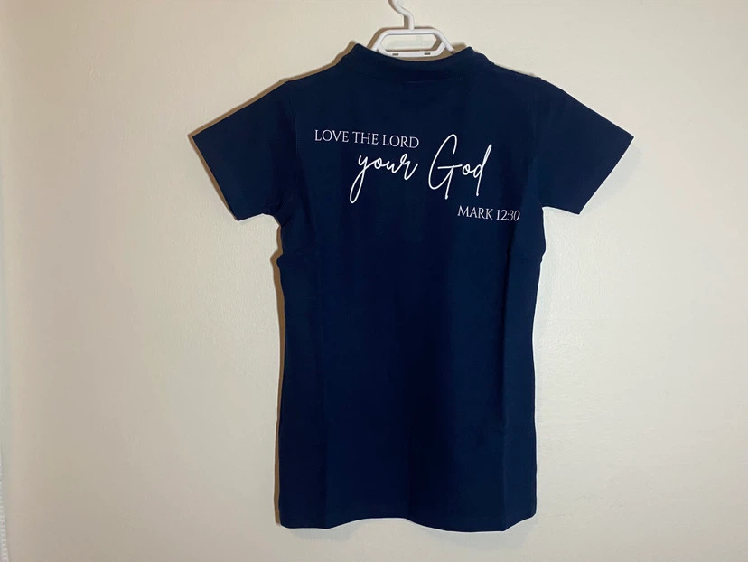 NEW Navy Blue "Mark 12:30" Polo shirt - photo 2