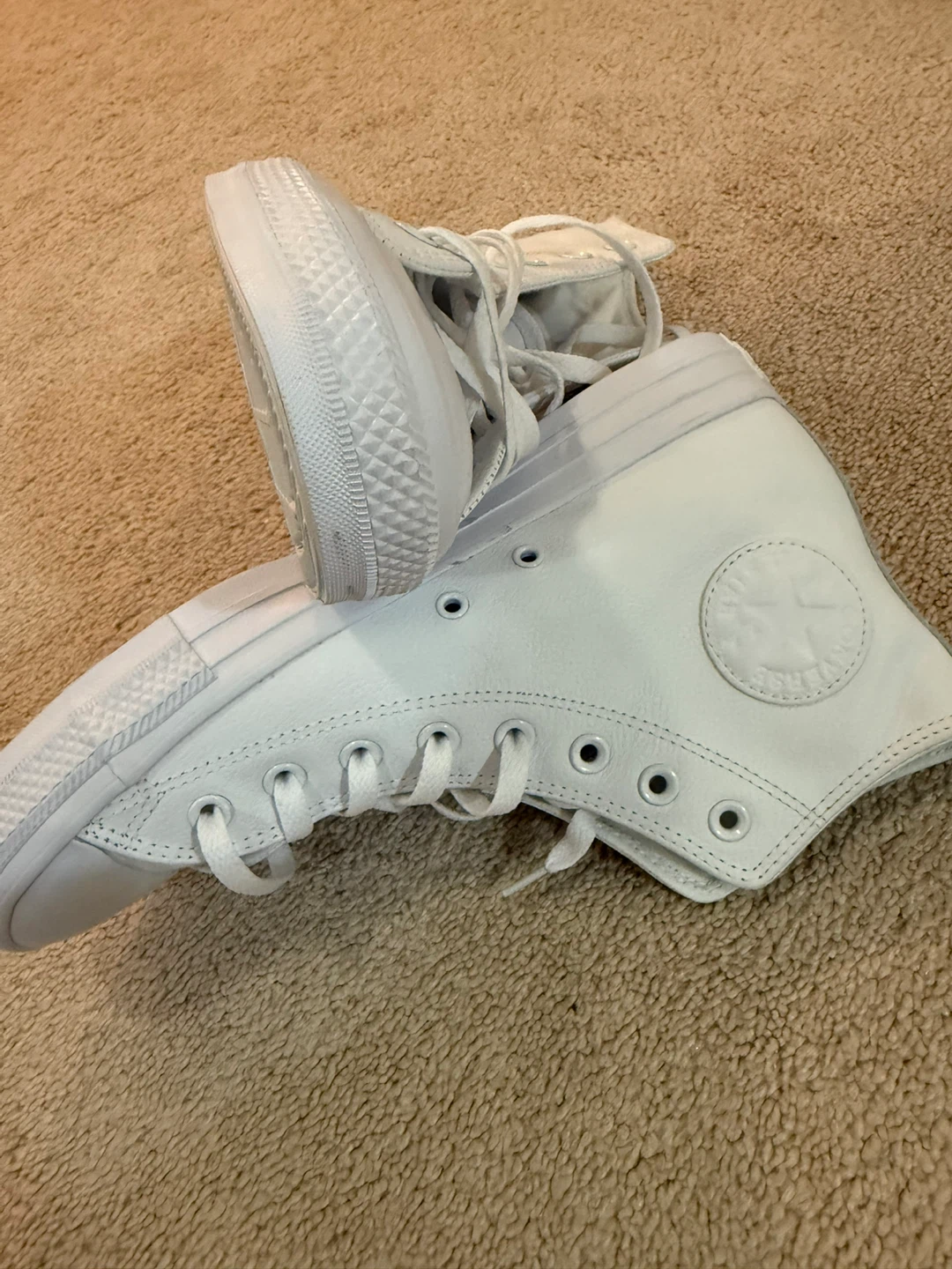 White Converse Chuck Taylor All Star High Top Sneakers - photo 2