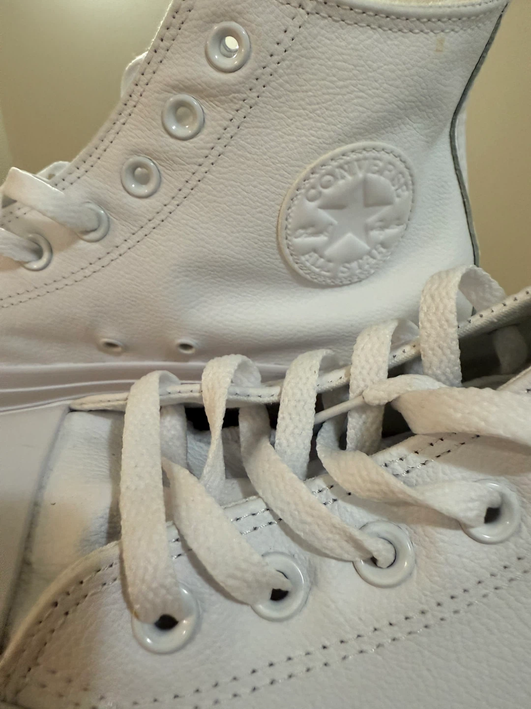 White Converse Chuck Taylor All Star High Top Sneakers - photo 3