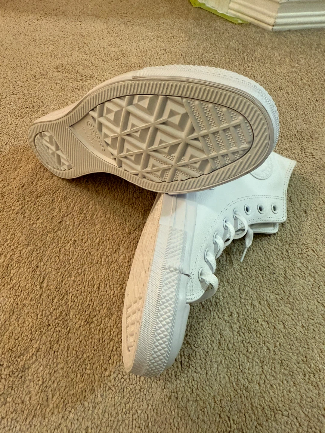 White Converse Chuck Taylor All Star High Top Sneakers - photo 4