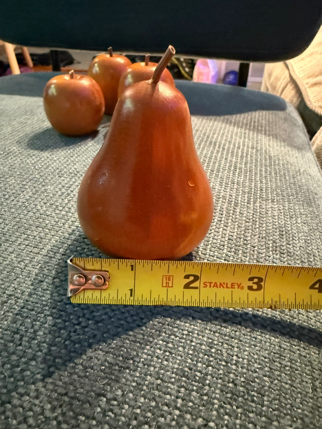 VINTAGE TASMANIAN HUON PINE WOODEN CARVED APPLE AND PEAR - photo 2