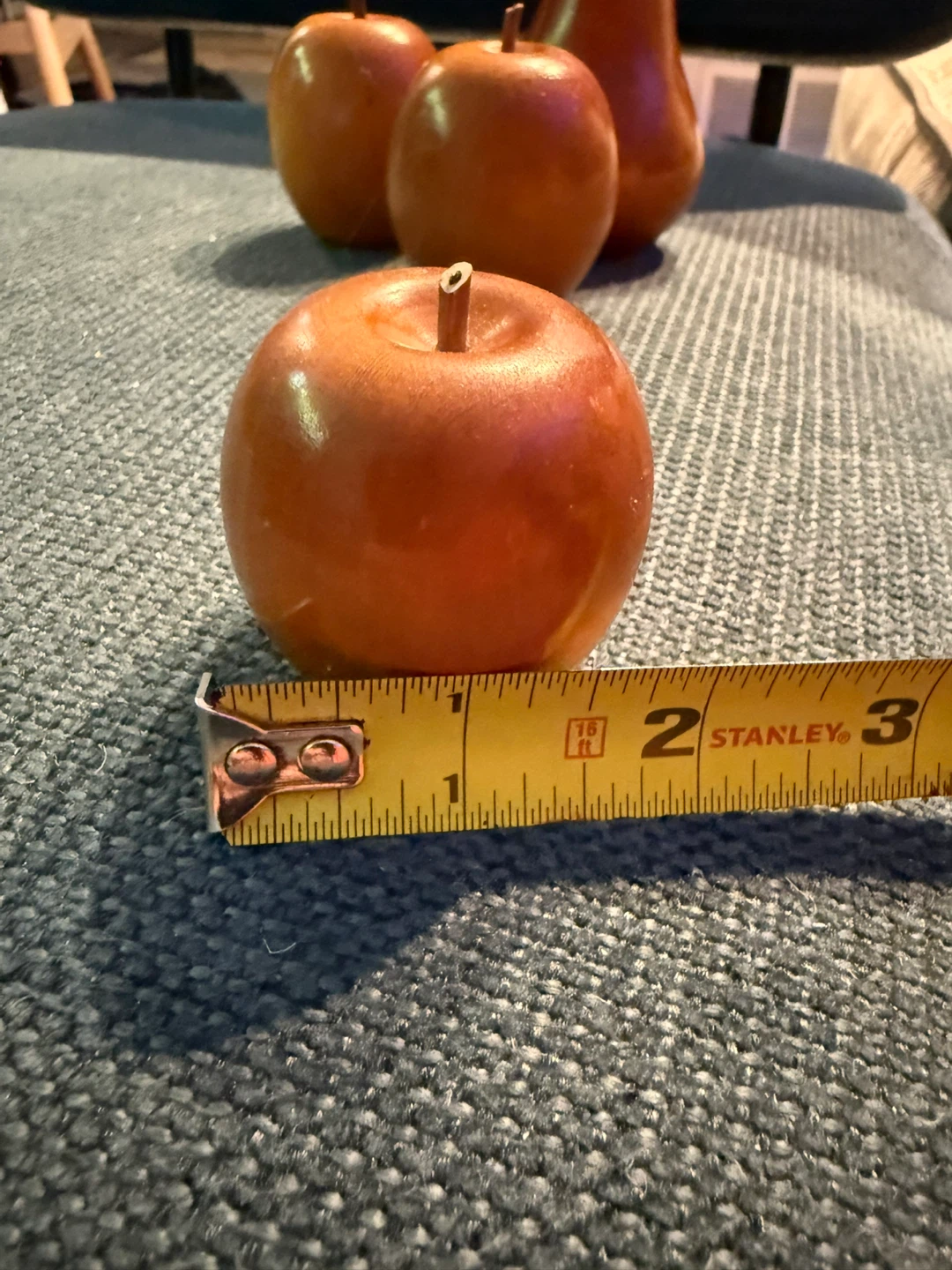 VINTAGE TASMANIAN HUON PINE WOODEN CARVED APPLE AND PEAR - photo 5