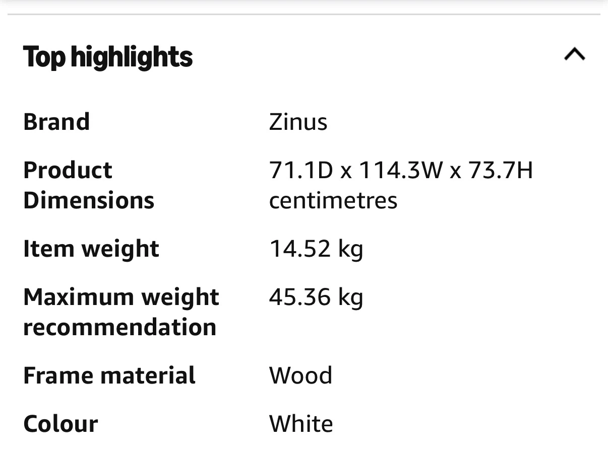 ZINUS wooden table and bench set - photo 4