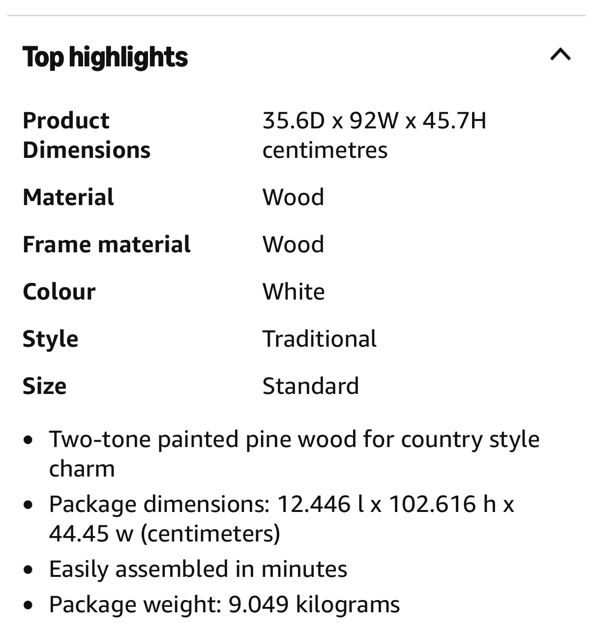 ZINUS wooden table and bench set - photo 5