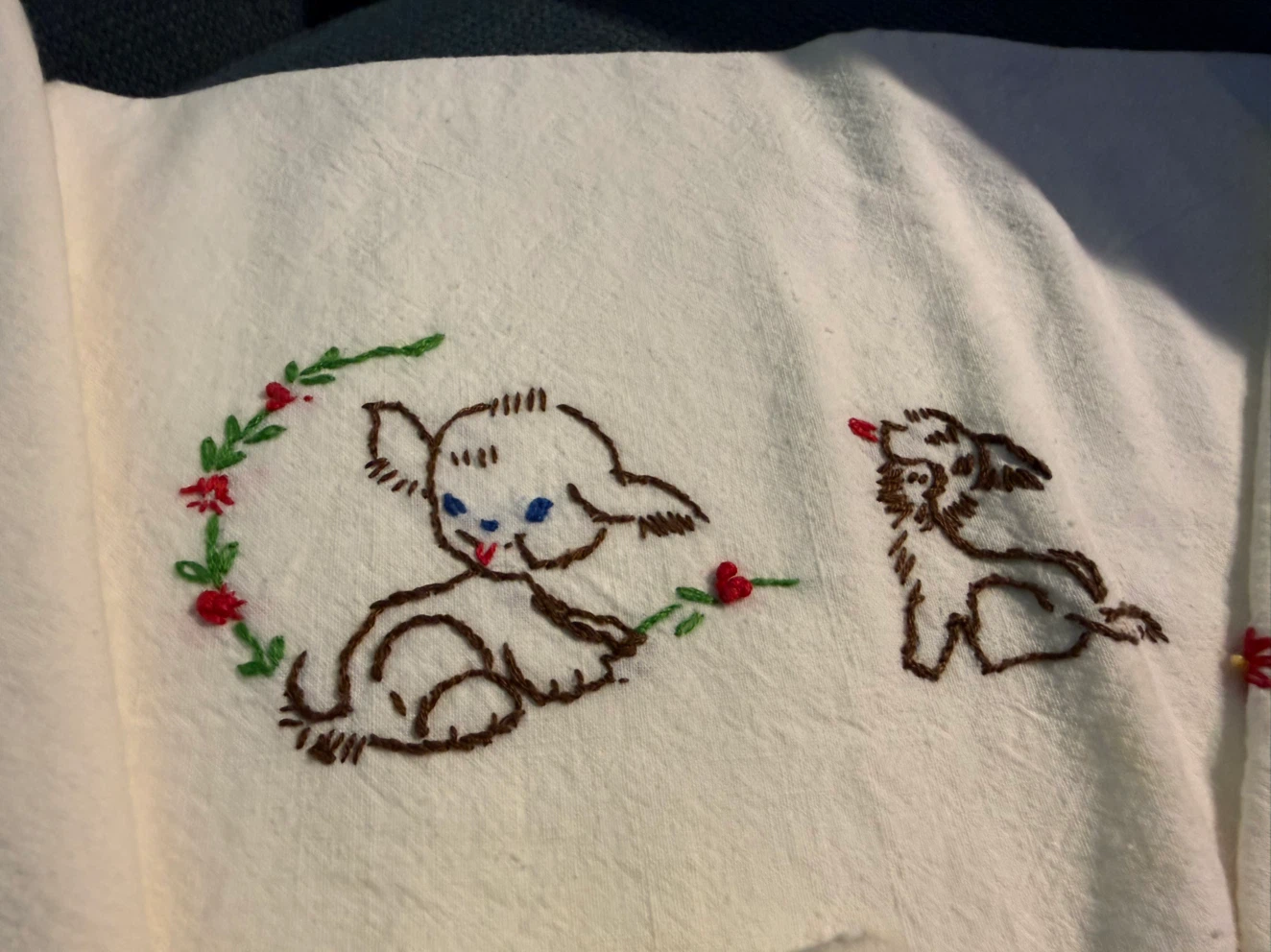 vintage flour sack dish towels - photo 5