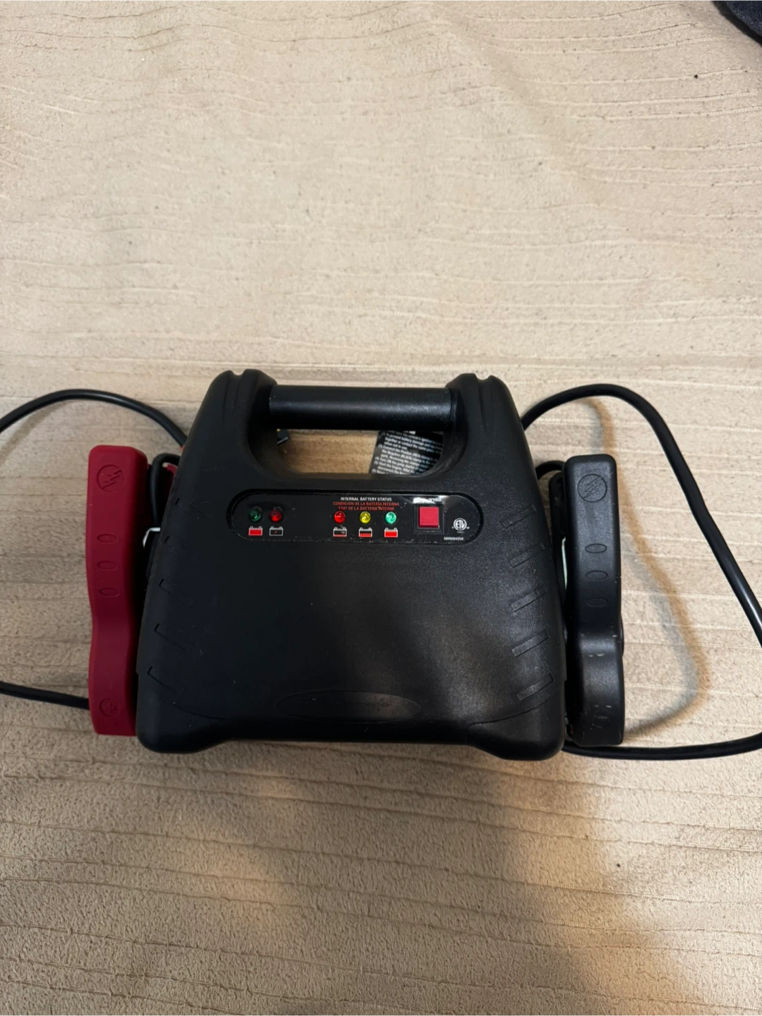Black Portable Car Jump Starter with USB Port