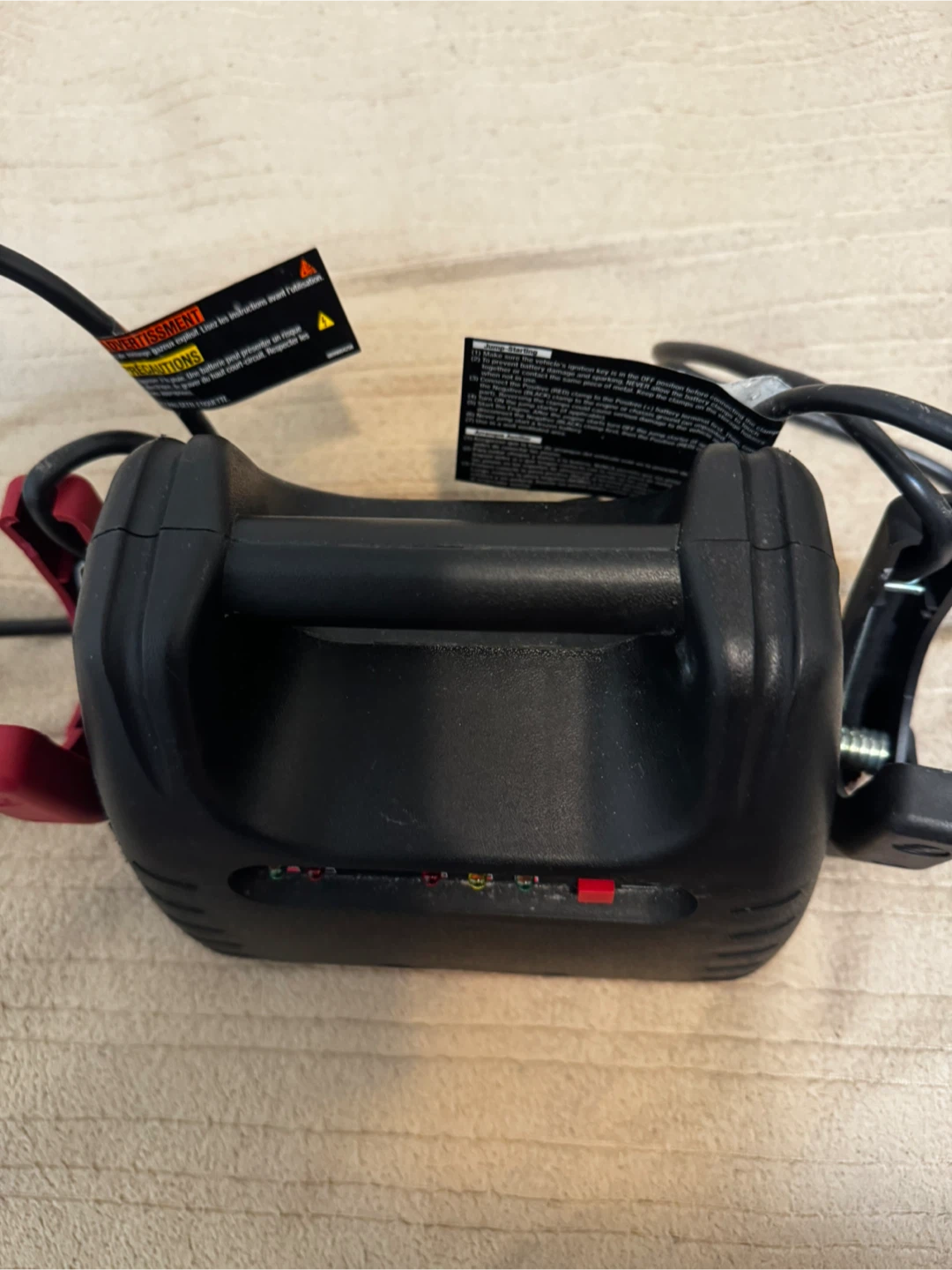 Black Portable Car Jump Starter with USB Port - photo 2