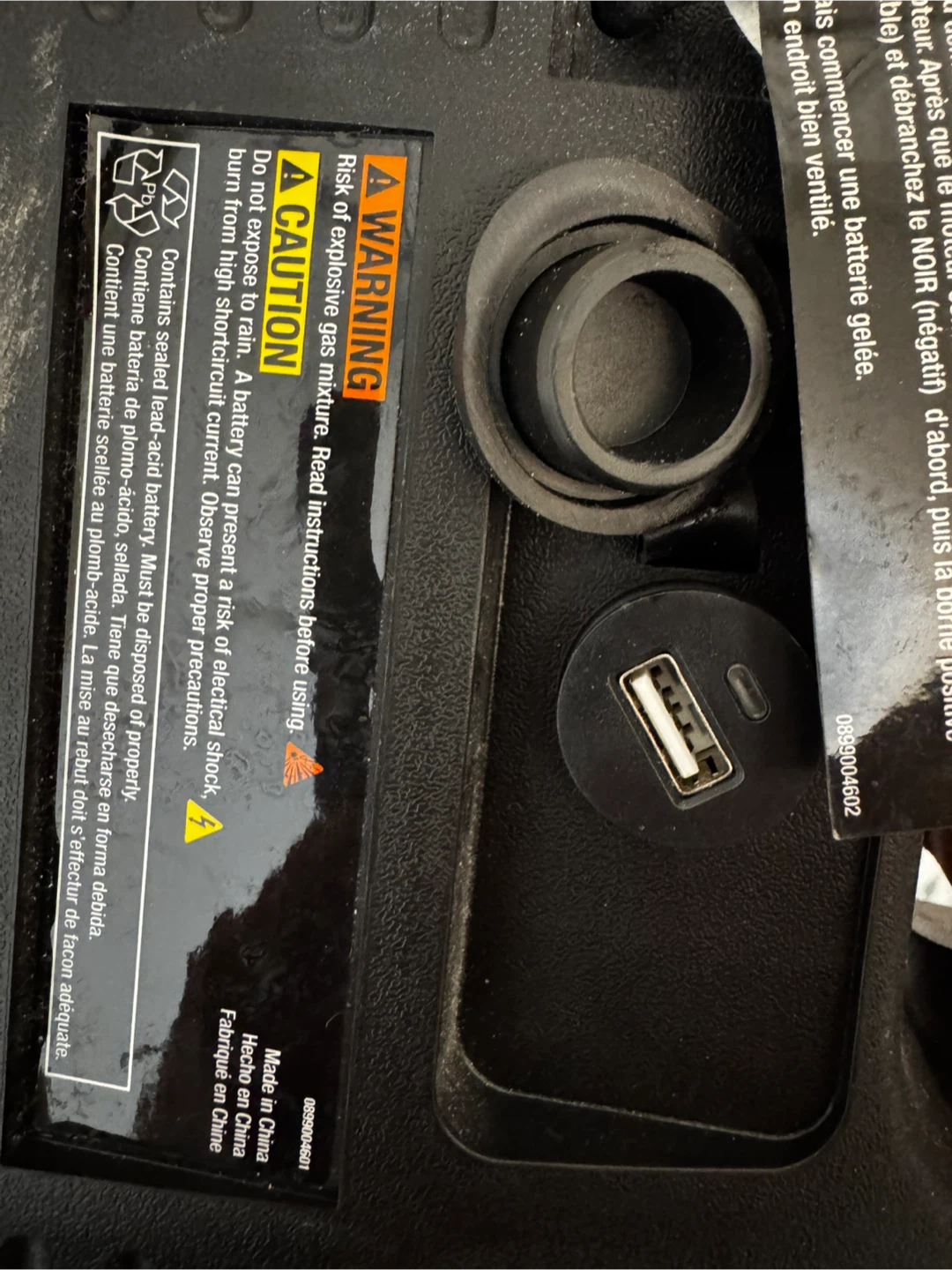 Black Portable Car Jump Starter with USB Port - photo 4