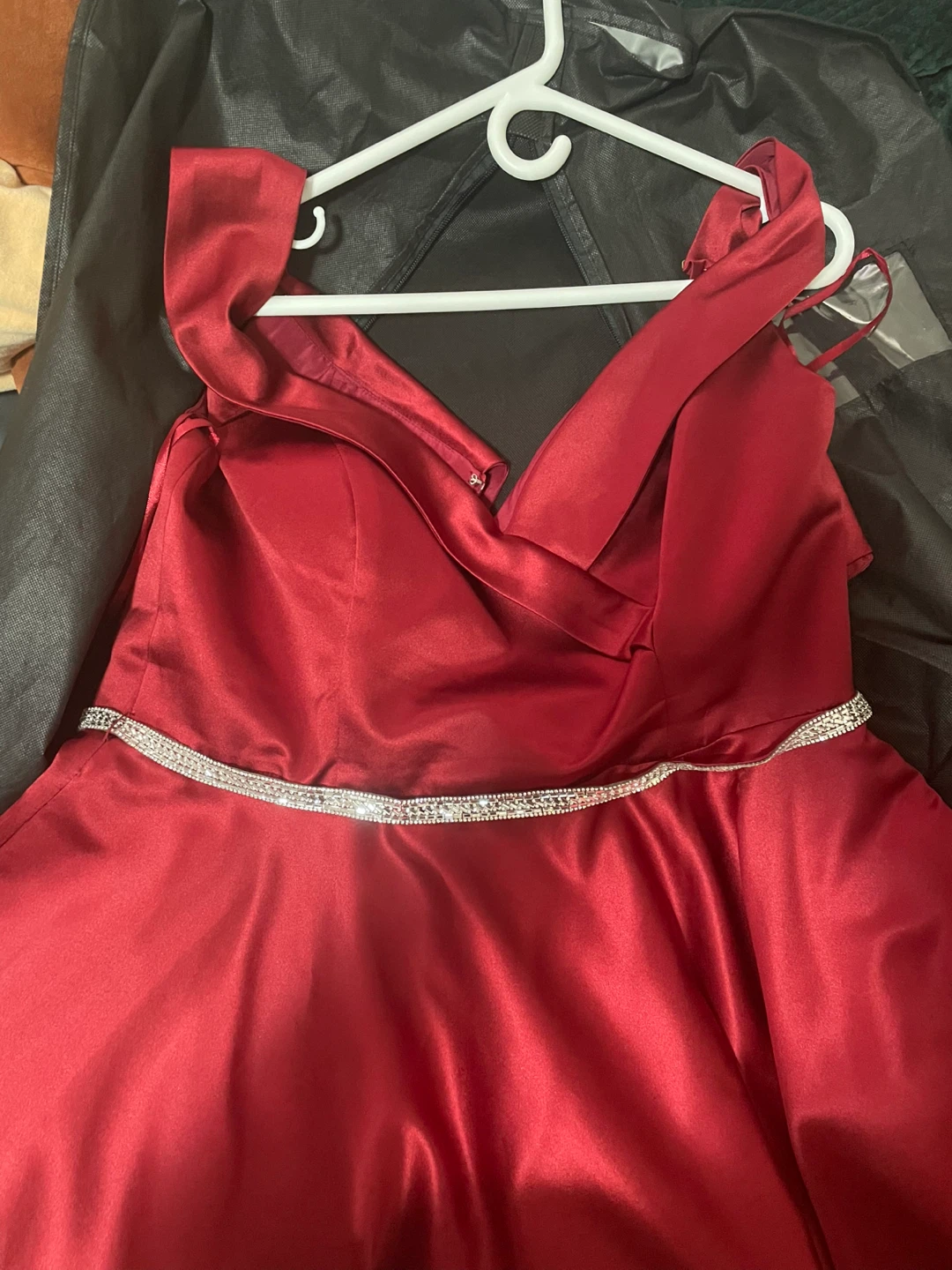 Red grad dress