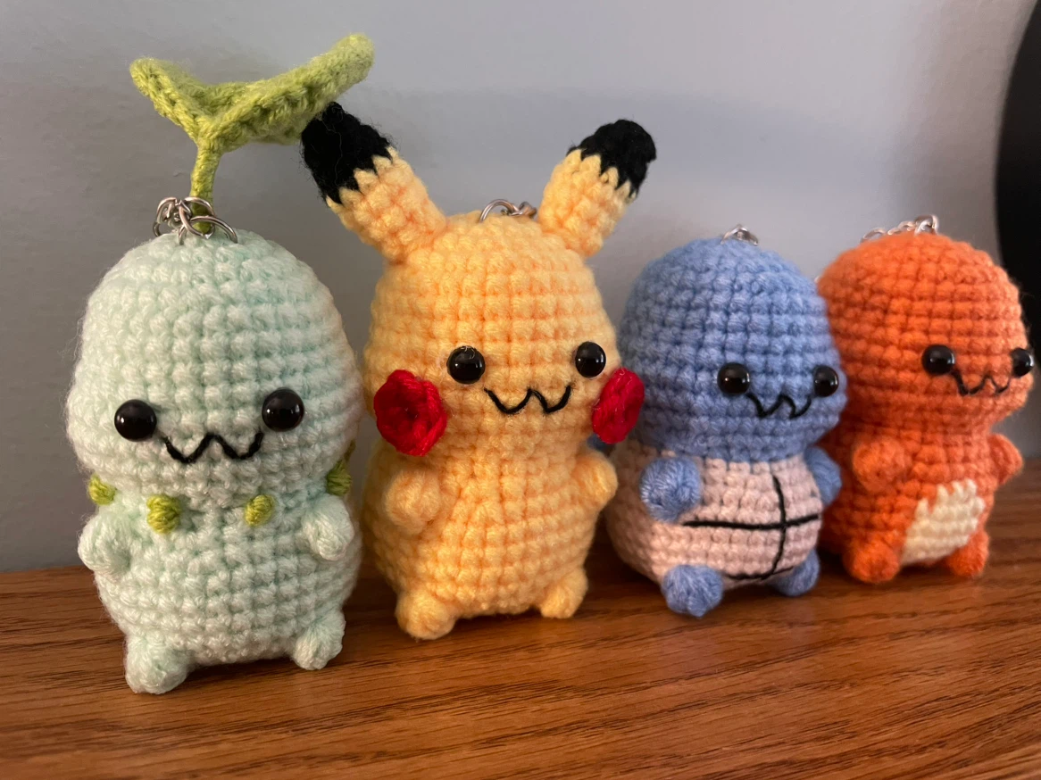 Crocheted Pokemon Keychains