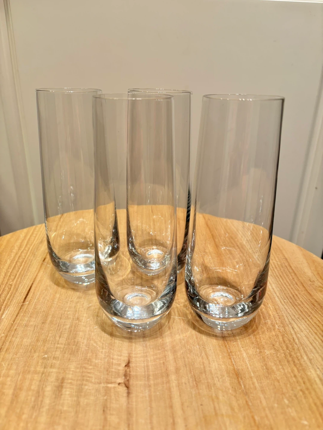 Set of 4 Stemless Champagne Flutes