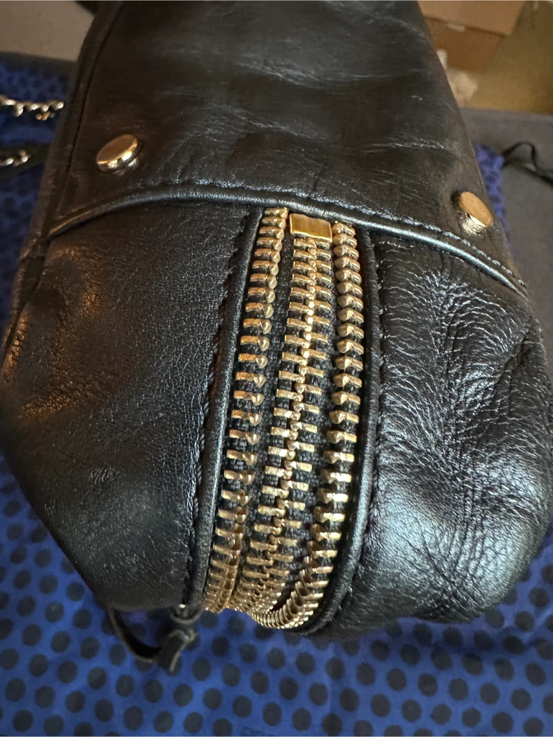 Rebecca Minkoff Black Leather Shoulder Bag with Chain Strap - photo 4