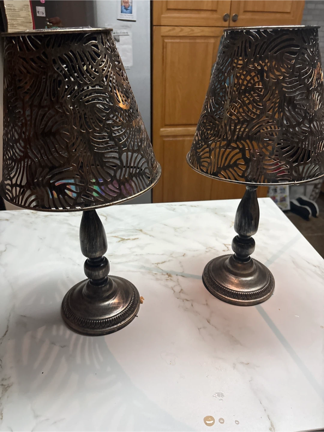2 Decorative LED Table Lamps with Cutout Shade - photo 2