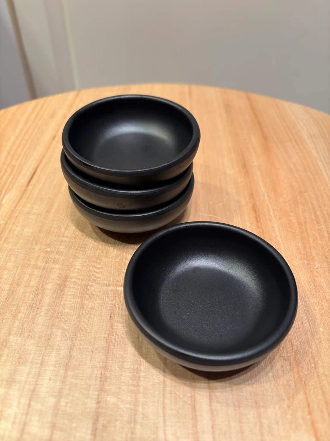 Set of 4 Black Small Sauce Bowls