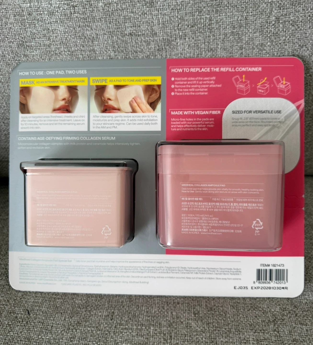 Mediheal Collagen Ampoule Pad Set - 200 Pads - photo 2