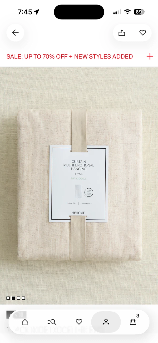 H&M Home Curtain Multi-functional Hanging