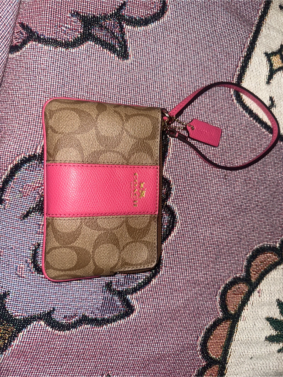 Coach Signature Wristlet Pouch