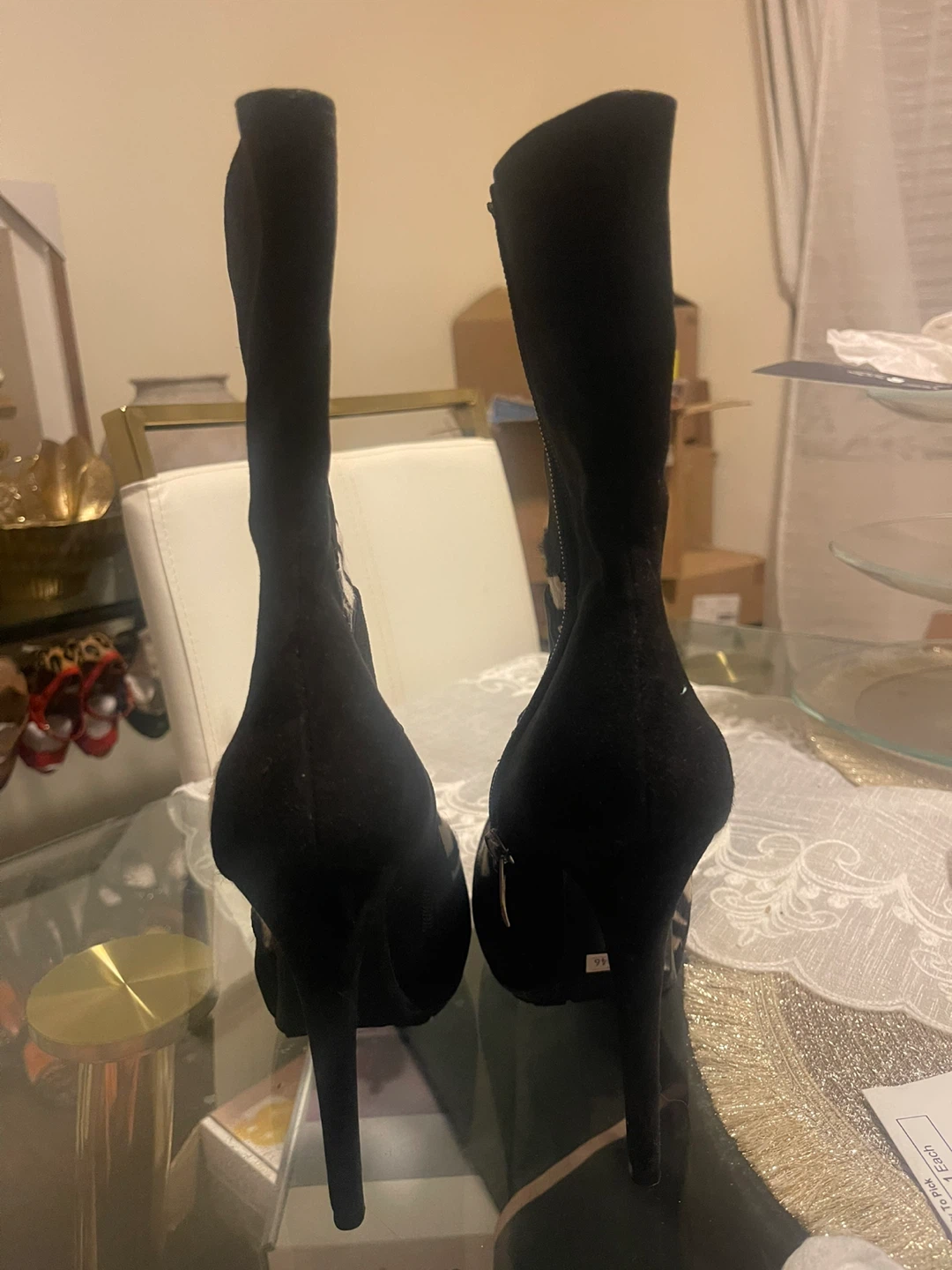 Roberto Cavalli Black Zebra Print Boots - photo 2