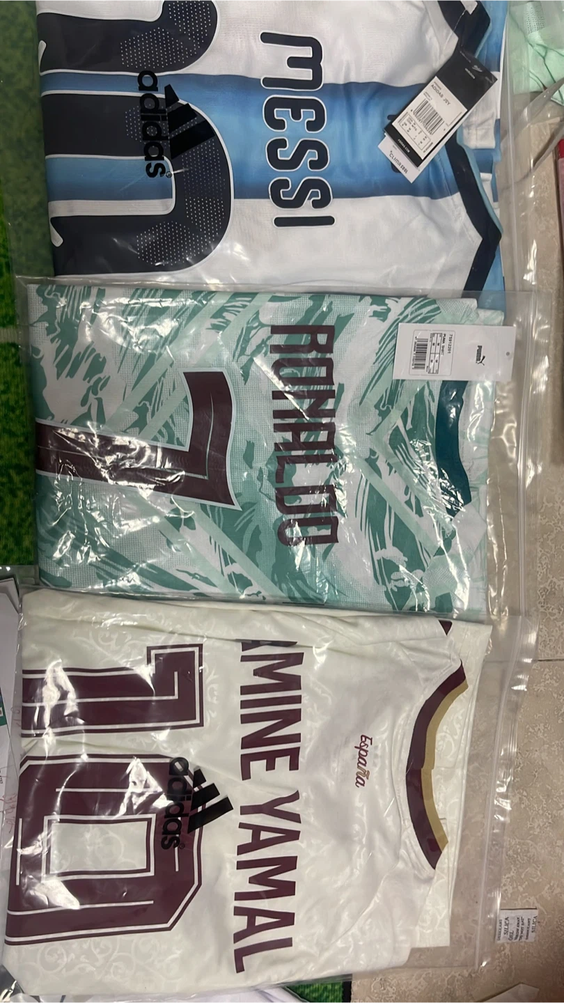 Messi jersey and Yamal jersey