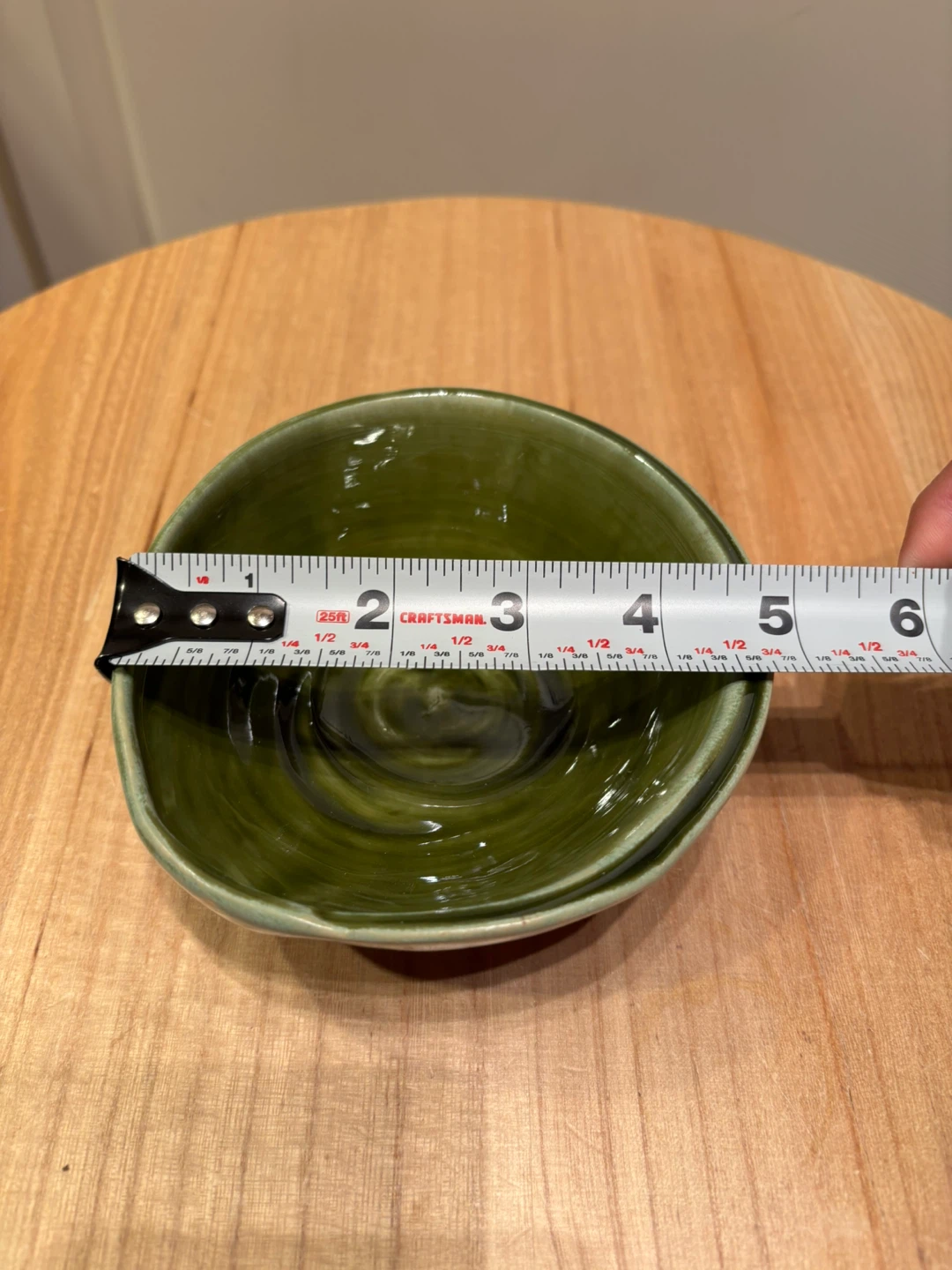 Handmade Green Ceramic Bowl - photo 4