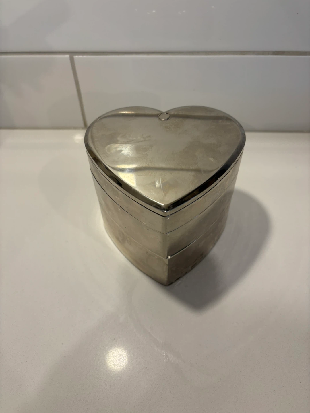 Papyrus Heart Shaped 3-tiered Jewelry-Trinket Box For Sale
