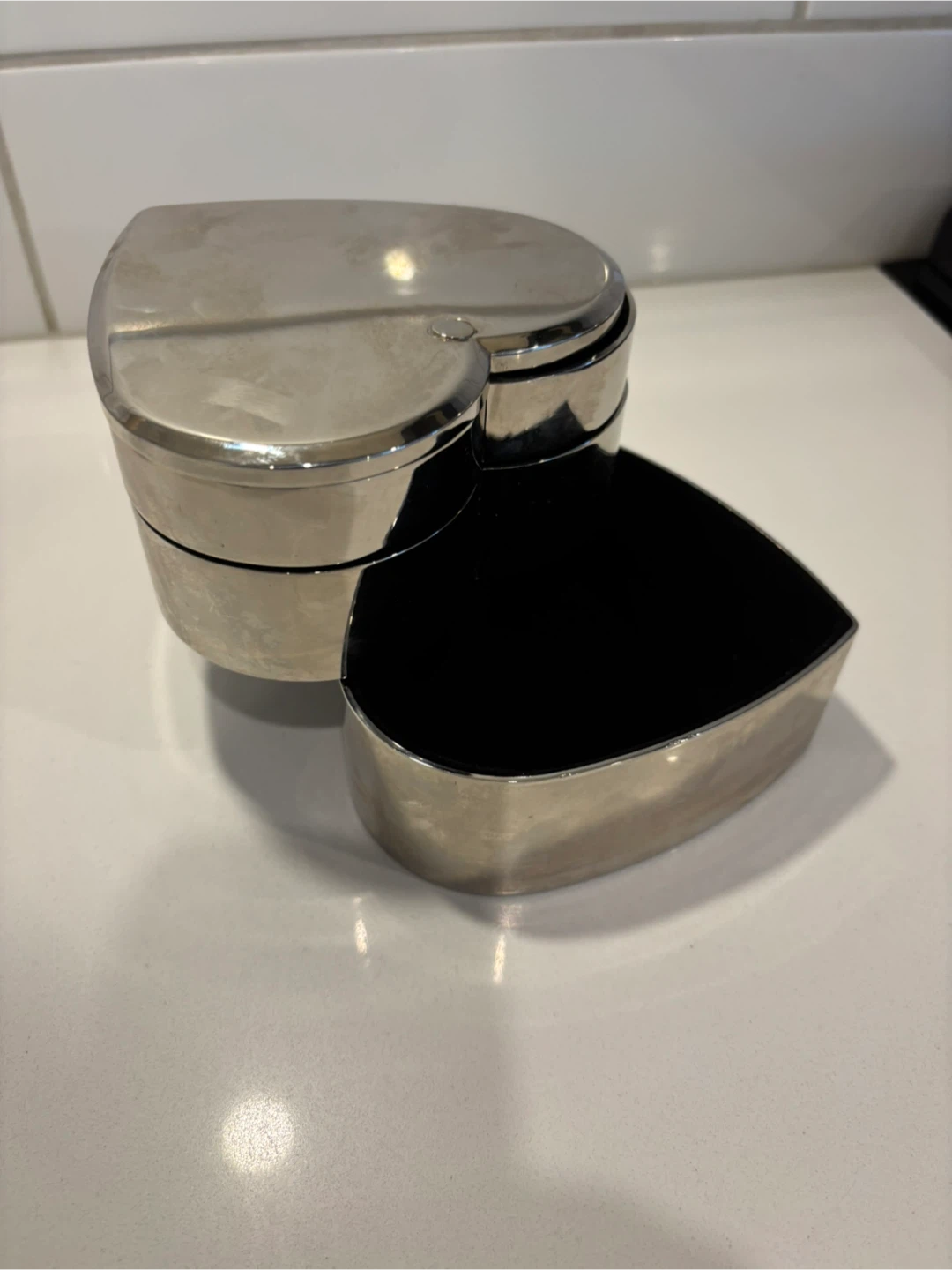 Papyrus Heart Shaped 3-tiered Jewelry-Trinket Box For Sale - photo 4
