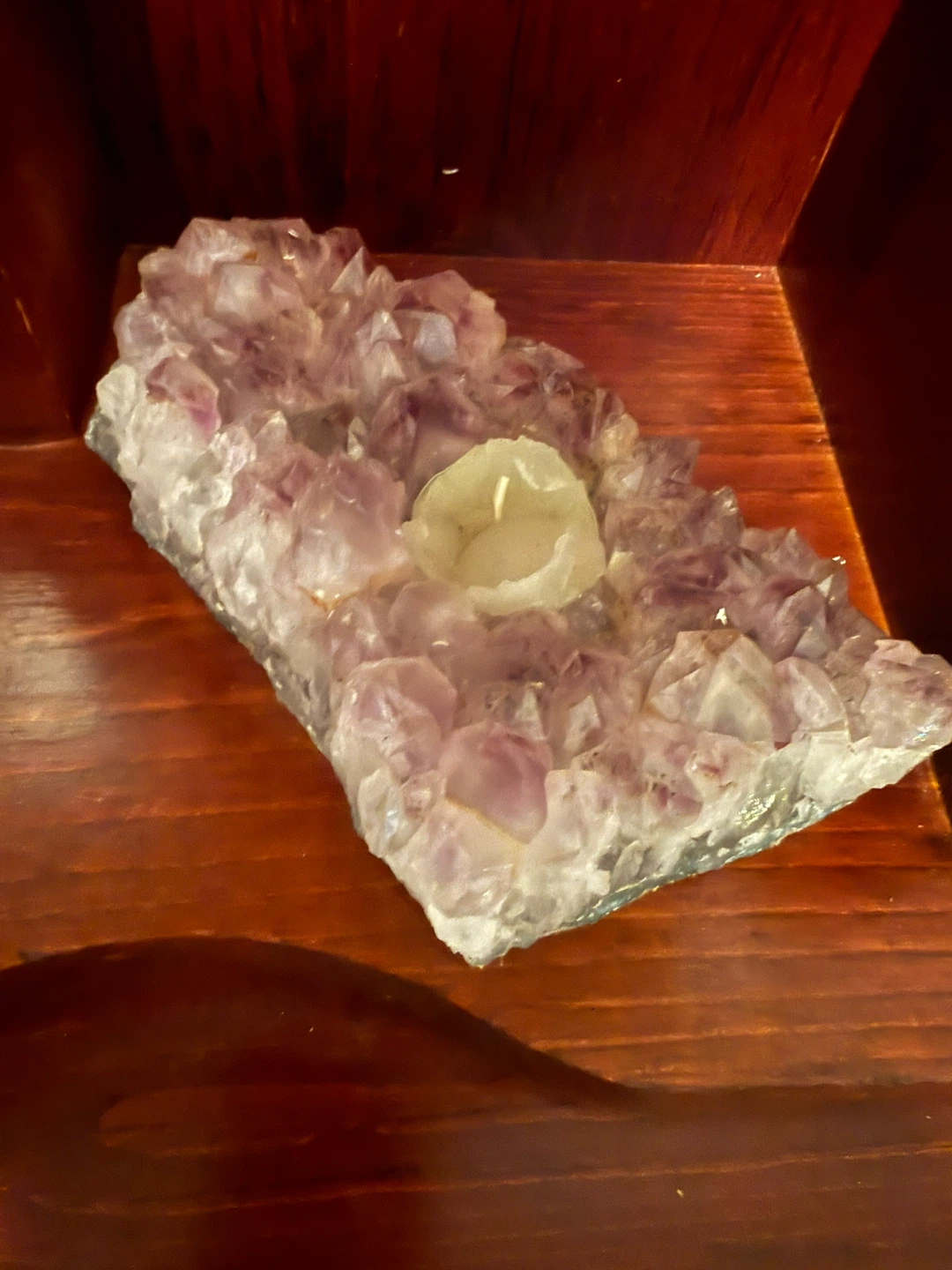 Amethyst Geode Candle Holder