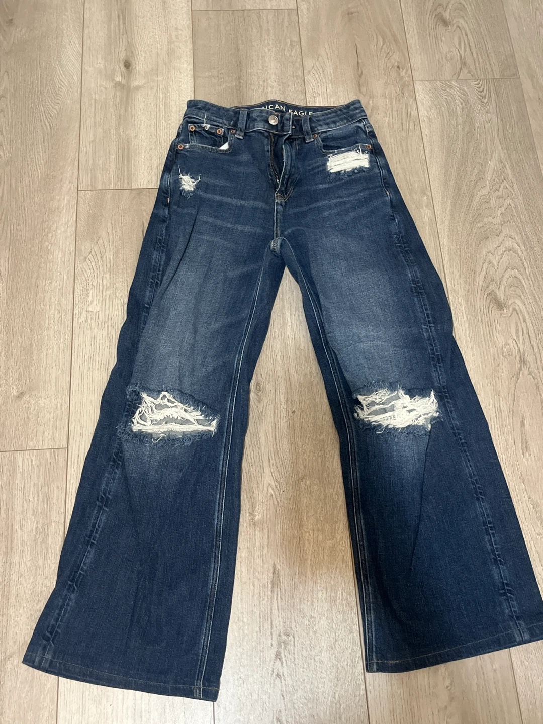 American Eagle Wide Leg Distressed Jeans - photo 2