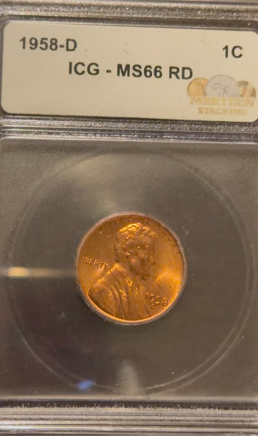 1958-D Lincoln Cent - ICG MS66 RD - photo 2