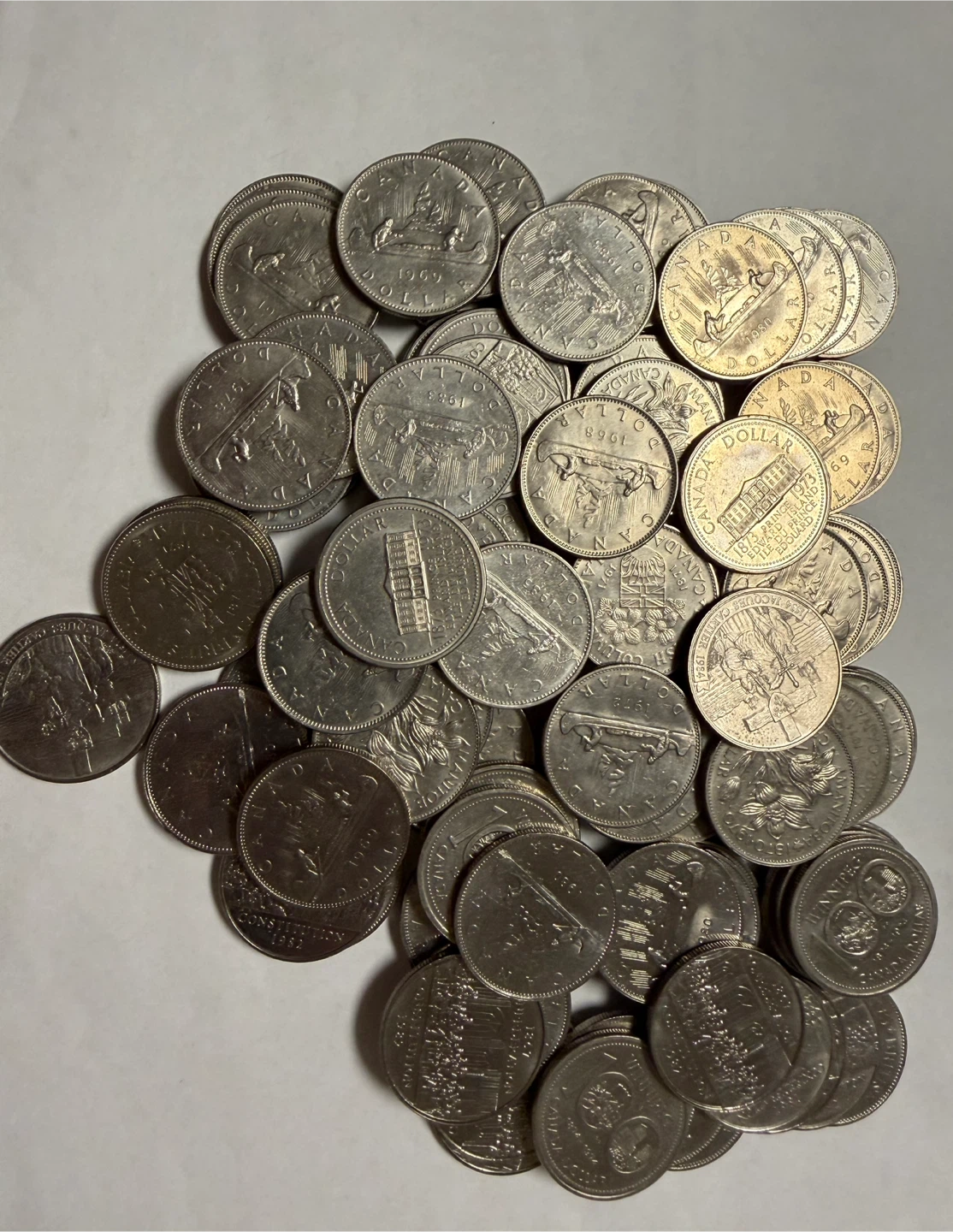 100 Assorted Canadian Nickel Dollar Coins