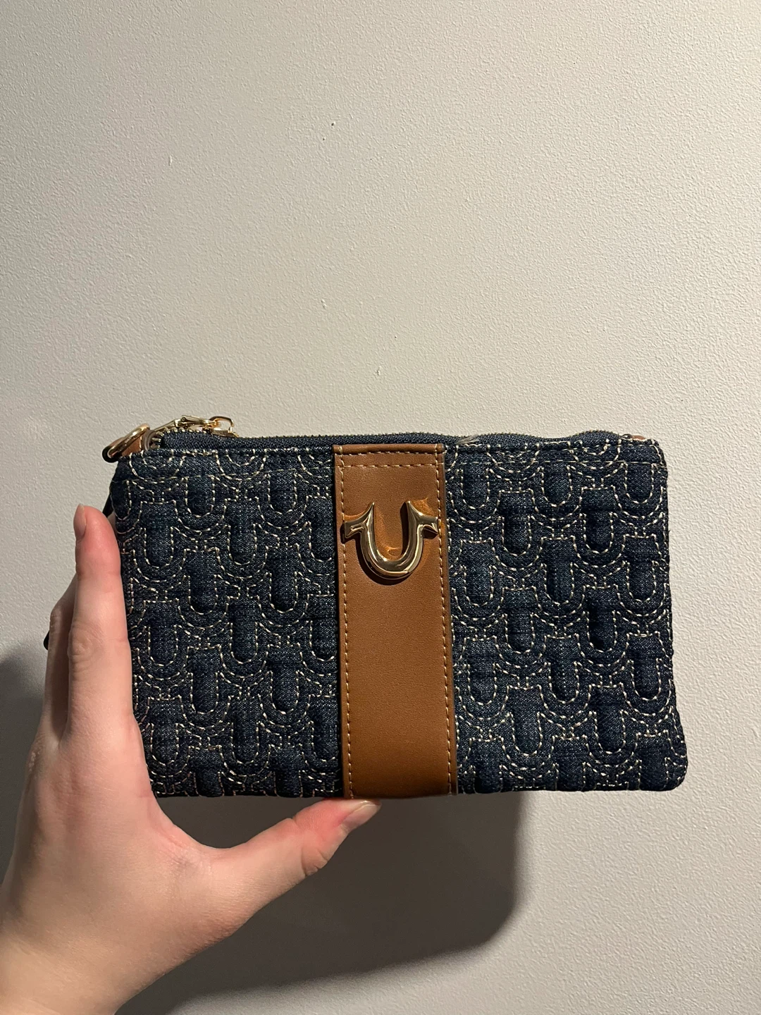 True Religion Denim Wristlet Clutch