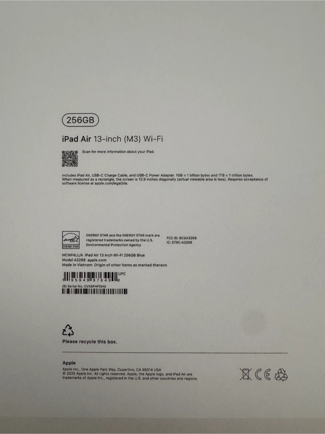iPad Air 13-inch (M3) Wi-Fi 256GB Blue - photo 2