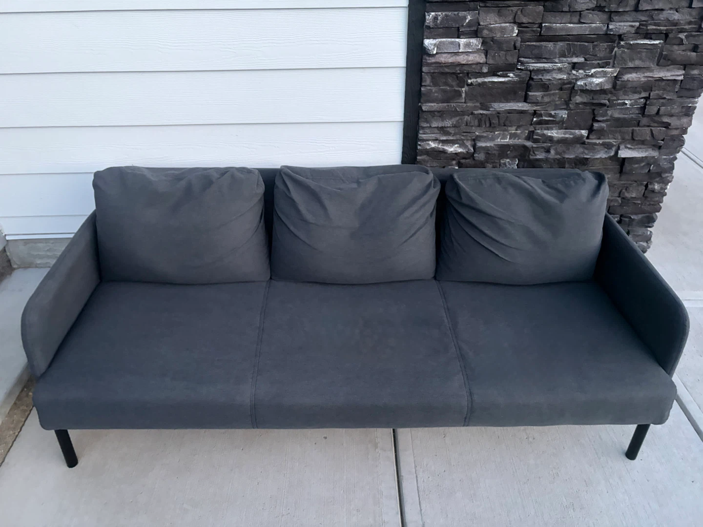 IKEA sofa 3 seats in dark grey colour