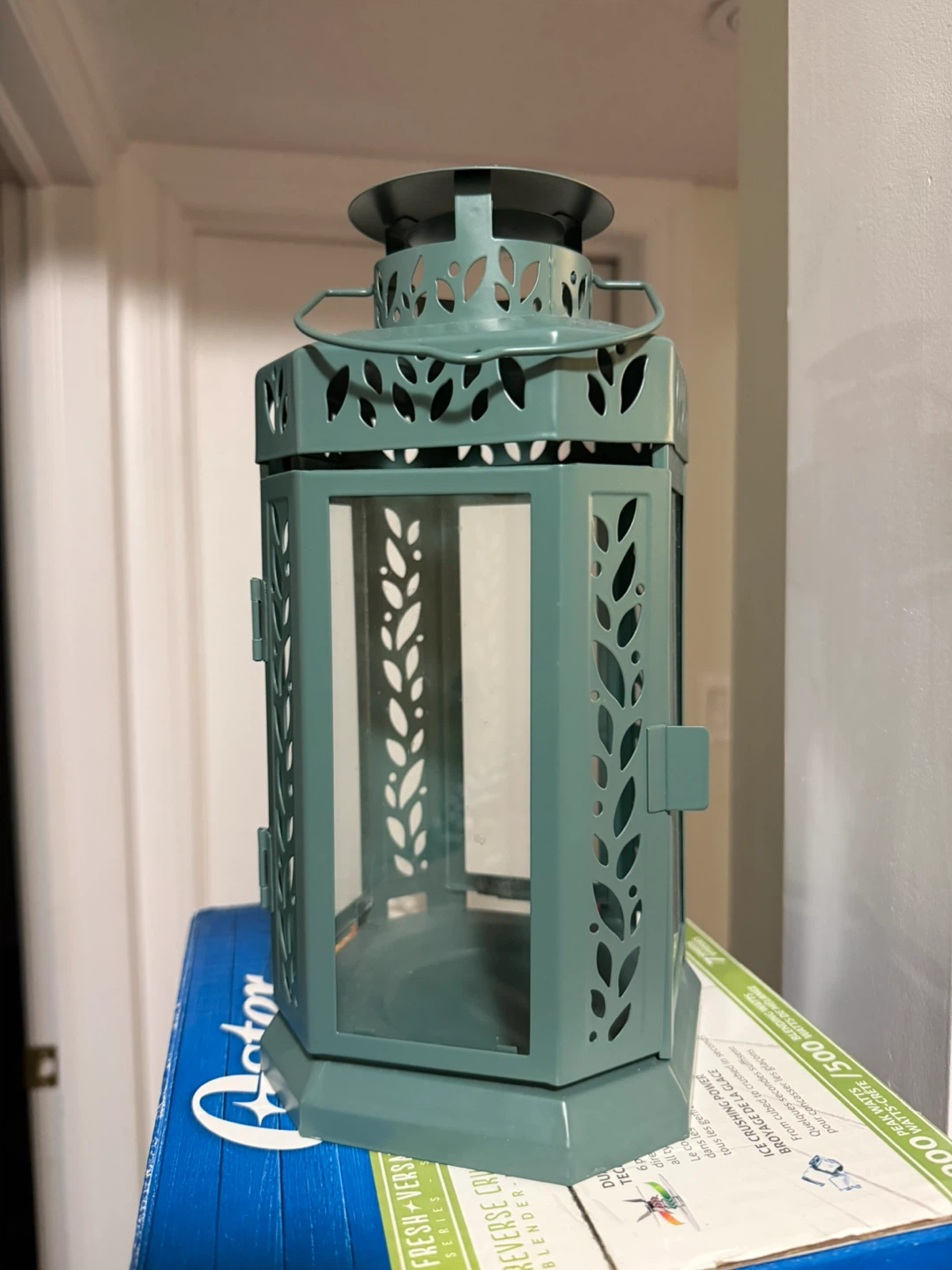 IKEA lantern teal